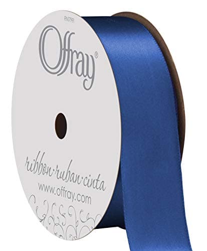 Berwick 067079 7/8" Wide Single Face Satin Ribbon, Royal Blue, 6 Yds
