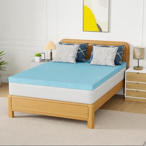 PayLessHere 3 Inch Gel Memory Foam Mattress Topper/Cooling Gel Infused Mattress Topper/CertiPUR-US Certified, (Full)