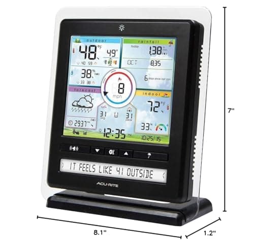 AcuRite Iris (5-in-1) Wireless Indoor/Outdoor Weather Station with Color Display for Hyperlocal Weather Conditions (01536MCBA1) 9
