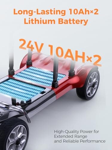 ENGWE Electric Powered Mobility Scooter, 43.2Lbs Lightweight Folding Mobility Scooters for Adults Seniors, 24Miles Long Travel w/Removable 240WH*2 Lithium Batteries and Basket, Charger (Blue) 5