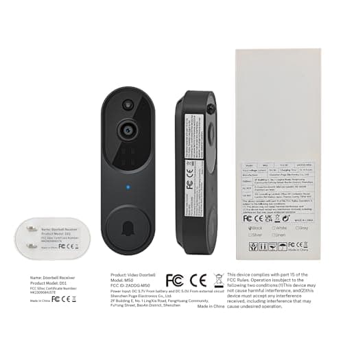 BITEPASS 1080p Video Doorbell Camera Wireless with Chime, AI Human Detection, 2-Way Audio, FHD Live View, Wire-Free, Night Vision, Cloud Storage, Battery Powered, Indoor Outdoor Surveillance (Black) 9
