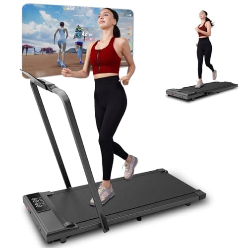 SupeRun Treadmill for Home with Incline Folding Treadmills for Small Space 3.5 HP Quiet Foldable Running Machine 350 LB Portable Handle Treadmill with App