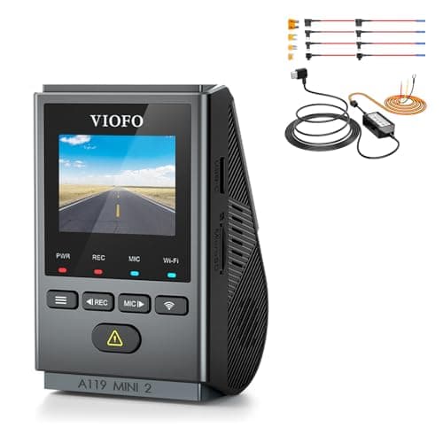 【Bundle: A119 Mini 2+HK4+8PCS Full Set Fuse】 VIOFO Dash Cam A119 Mini 2, STARVIS 2 Sensor, 2K 60fps/HDR 30fps Voice Control Car Dash Camera with 5GHz Wi-Fi GPS, Night Vision 2.0