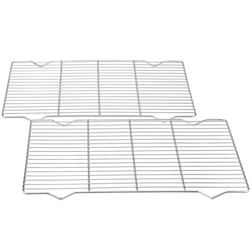 Mlintech Cooling rack,2-Pack Heavy-Duty Stainless Steel wire rack for cooking (16.5"x11.5") - Oven Baking Wire Rack for Sheet Pans, Bread, Dishwasher Safe & Non-Toxic Metal Grates 7