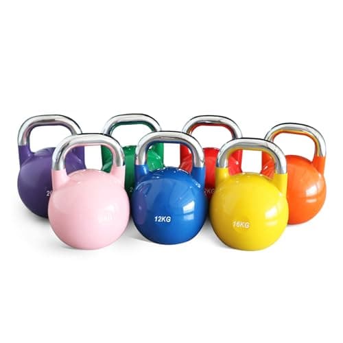 PRISP Competition Kettlebell Weight 12kg - Pro Grade Heavy Duty Cast Steel, Blue 9