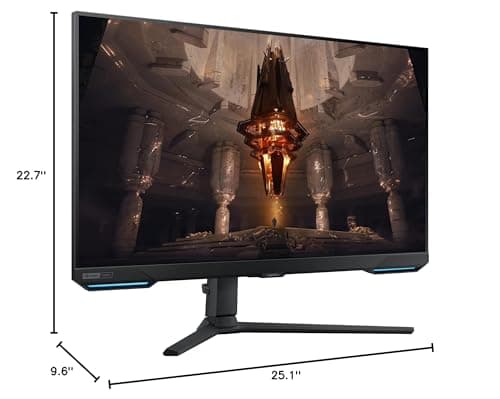 SAMSUNG 28” Odyssey G70B Series 4K UHD Gaming Monitor, IPS Panel, 144Hz, 1ms, HDR 400, G-Sync and FreeSync Premium Pro Compatible, Ultrawide Game View, LS28BG702ENXGO, Black 12