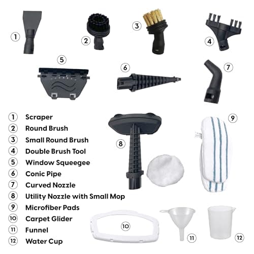 Vacmaster SMF1501 2-in-1 Steam Mop for Floor Cleaning with Detachable Handheld Steamer, Quick-Heating & Lightweight for Hard Floors, Carpets, Tiles and Upholstery 10