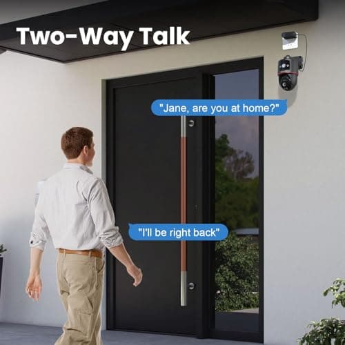 MOJUMORE 4G LTE Cellular Security Camera, No WiFi Security Camera, Plug-in Dual Lens Security Cameras Outdoor, Auto-Tracking/Push Notification, 360° Live View, Color Night Vision, Built-in SIM Card 7