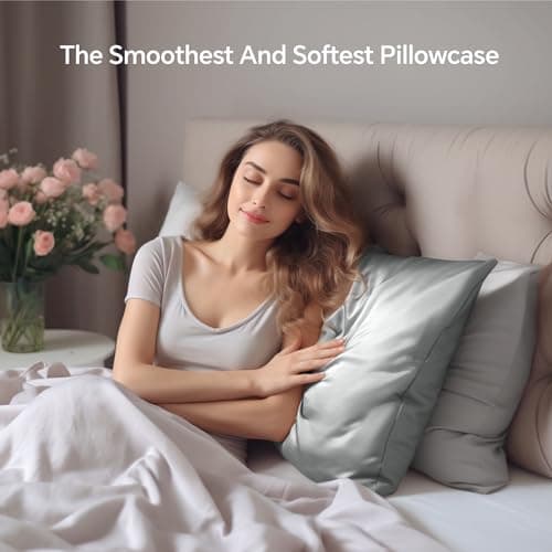 INFIIXSO Mulberry Silk Pillowcase for Hair and Skin, Silk Pillow Cases King Size with Hidden Zipper 20x40 Inches, Smooth and Soft Cooling Pillow Cases for Hot Sleepers(Dark Grey, 1 Pack) 9