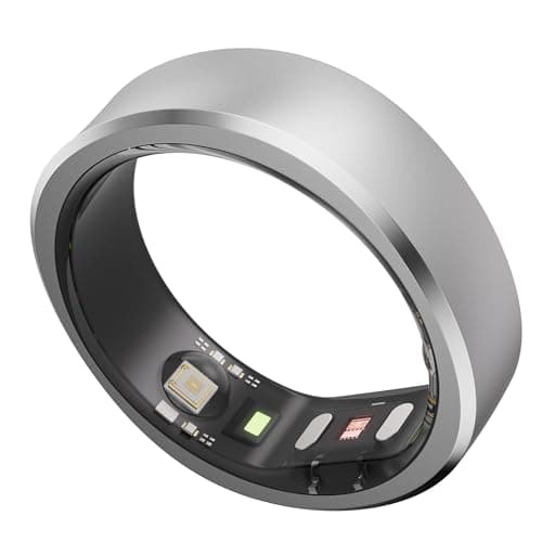 RingConn Gen 1, Smart Ring for Women/Men, No App Subscription, Size First with Sizing Kit, Smart Ring Health Tracker, 7-Day Battery Life, Fitness & Sleep Tracker for iOS & Android (Silver, Size 10)
