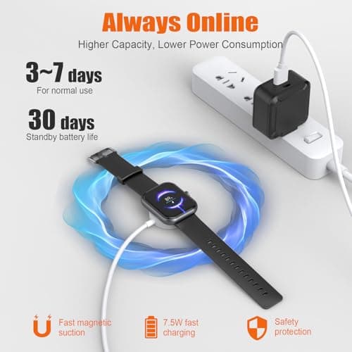 Smart Watch for Men Women (Answer/Make Call), 2025 1.83" HD Touchscreen Fitness Tracker, 110+ Sport Modes, Fitness Watch with Heart Rate/Sleep Monitor/Step, IP68 Waterproof Smartwatch for Android iOS 8