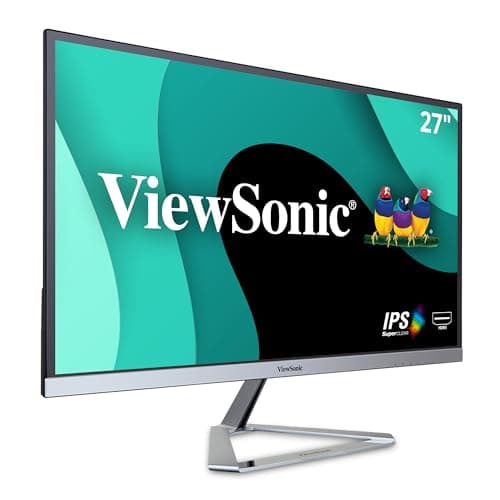 ViewSonic VX2776-SMHD 27 Inch 1080p IPS Monitor with FreeSync, Ultra-Thin Bezels, HDMI and DisplayPort