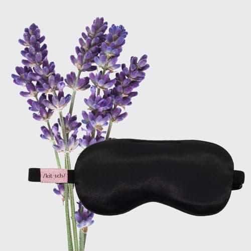 Kitsch Weighted Satin Sleep Mask - Weighted Eye Masks for Sleep and Travel - Lavender Ultra-Soft Sleeping Eye Mask for Women and Men - Light Blocking, Adjustable Strap, (4.1oz/116g) 7