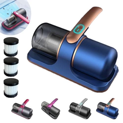 Dreamvac Deep Cleaning UV Vacuum, Deep Mattress Cleaner, with Washable Filter, Handheld Cordless Vacuum, Low Noise (Blue)