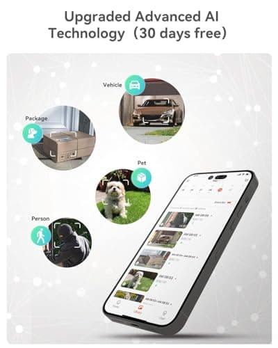 LongPlus Security Camera Wireless Outdoor, Solar Wireless Cameras for Home Security, 2K Battery WiFi Cameras Outdoor PTZ Security Camera with Floodlight Color Night Vision 7