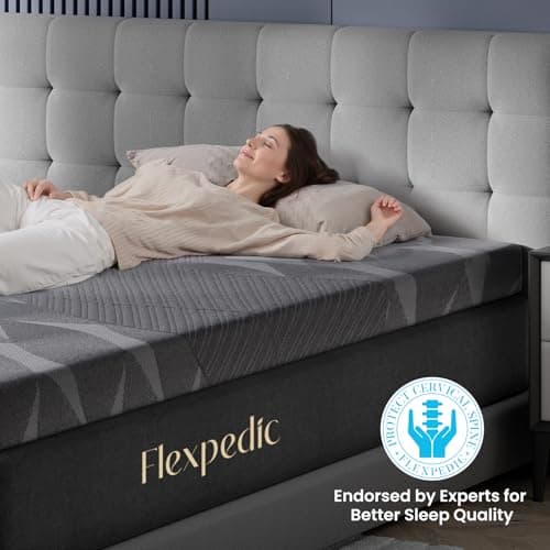 Flexpedic Firm Mattress Topper 3 Inch King Size - Advanced Gel Infused Memory Foam Bed Topper for Deep Pain Relief - Breathable & Washable Cover - CertiPUR-US Certified Comfort Enhancement 7