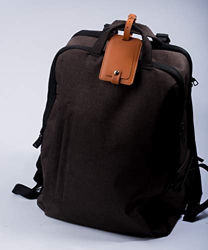 Luggage Bag Tags Leather Travel ID Labels Suitcase Name Tags with Snap - Set of 2 7