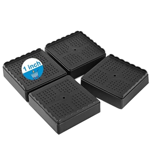 EGTTGIN Bed Risers 1 inch, 2 inch, 3 inch, 4 inch Heavy Duty, Adjustable Furniture Riser for Table Desk Couch Sofa Chair Recliner Leg Frame Dorm, Stackable Bed Raisers Blocks (Black 4 Pack, 1 inch) 7