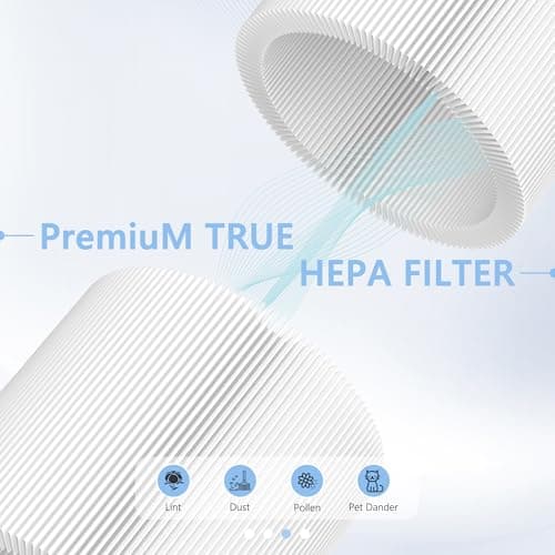 2 Pack H13 True HEPA Replacement Filter Compatible with oneisall Pet Air Purifier Model PP01, 3-in-1 High-Efficiency Air Filter 5