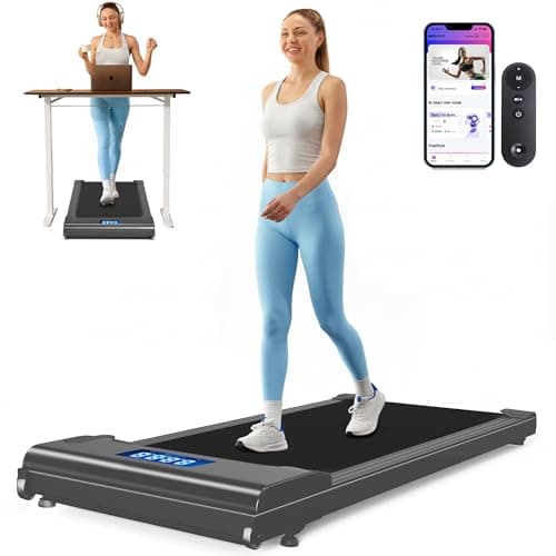 Lichico NeoSilent Walking Pad Treadmill Under Desk for Home with BLDC Core and Extra-Large Belt, App and Remote Control, Portable and Compact for Small Space