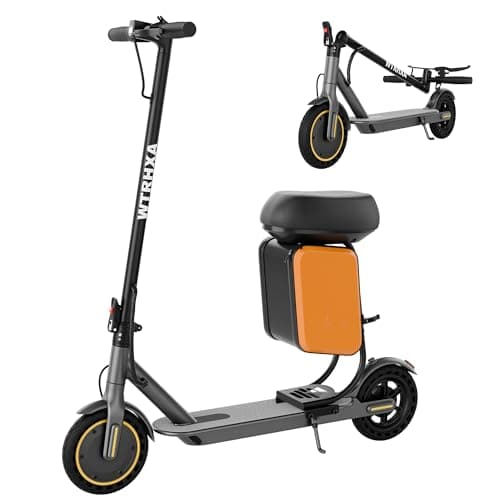 WTRHXA Electric Scooter Adults with Dual Suspensions, 350W/500W Motor, 19/22 Mph Speed, 23-31 Miles Ranges, 8.5"/10" Solid Tire, Folding E-Scooter Adult