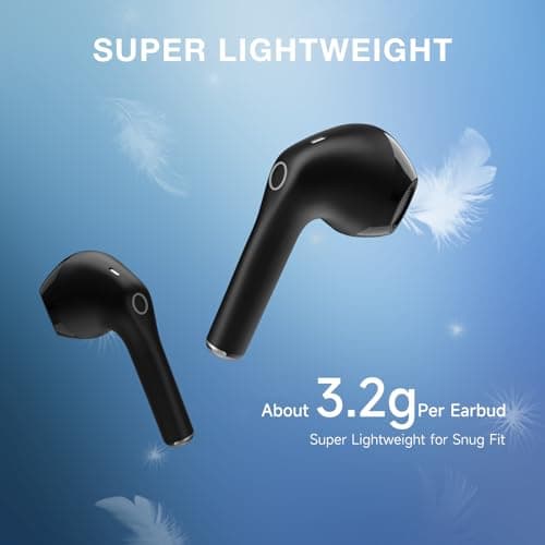 1 Hora 1 HoraWireless Earbuds Bluetooth 5.3, in-Ear Headphones with Charging Case,Clear Calls, Deep Bass, Touch Control,Compatible with iPhone Android 7