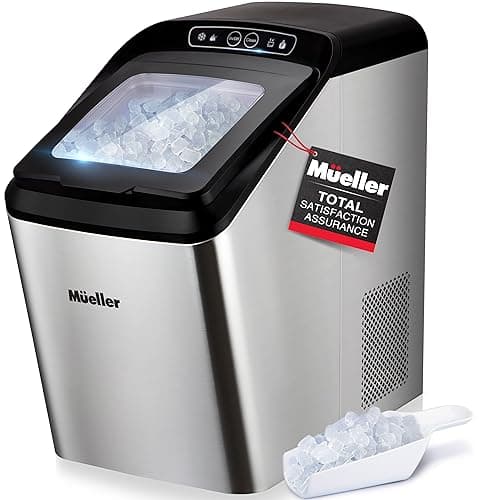 Mueller Countertop Nugget Ice Maker – Quiet, Heavy-Duty Ice Machine, 30 lbs Daily, 3 QT Tank, Compact & Portable, Includes Basket - Self-Cleaning Feature 8