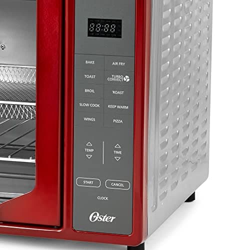 Oster Air Fryer Oven, 10-in-1 Countertop Toaster Oven Stainless Steel French Doors 8
