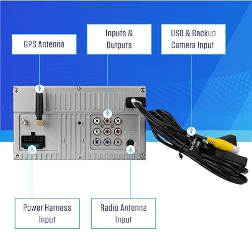 JENSEN J3CA7W 7-inch Certified Apple CarPlay Android Auto Wired or Wireless | Double DIN Touchscreen Car Stereo Radio | Bluetooth | Backup Camera Input | USB Playback & Charge 9