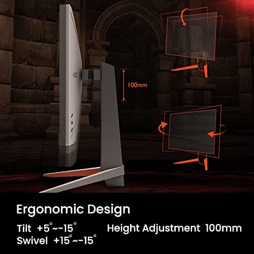 BenQ MOBIUZ EX2710Q Gaming Monitor 27" QHD 1440p 165Hz 1ms | IPS | HDRi | DCI-P3 | Freesync Premium | Eye-Care Tech | Adjustable Height, Swivel & Tilt | 2.1Ch Speakers | DisplayPort | HDMI | USB Hub 6