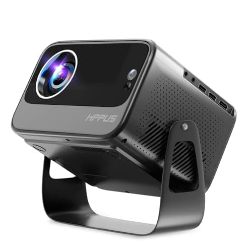 HIPPUS [Auto Focus/Keystone] Smart Projector 4K with Android 9.0 1080P Native 500 ANSI, Ceiling Projector with WiFi 6 and Bluetooth Object Avoidance, and Screen Adaption（Grey）
