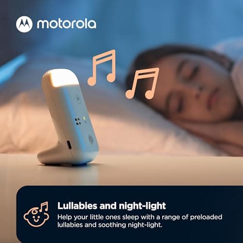 Motorola Nursery Audio Baby Monitor Dual Room HD, 1500ft Range, Night Light, 2-Way Audio, No WiFi Audio Only with Parent Unit & 2 Monitors, PIP15 5