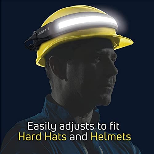 OPTIMAL VENTURES LITEBAND ACTIV Rechargeable LED Headlamp, 520 Lumens, 210° Wide Beam, Lightweight No-Bounce Fit, IPX4 Weather Resistant, White 6