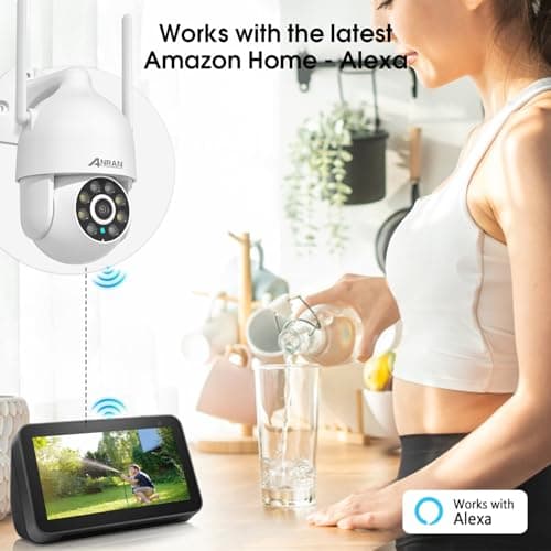 ANRAN 2K WiFi Security Camera Outdoor: 2.4/5GHz Dual-Band, Auto-Tracking, 2-Way Audio, Color Night Vision, 24/7 Recording, 3MP Pan-Tilt 360° View Camera for Home/House 8