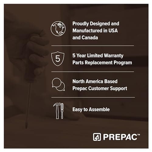 Prepac Sonoma 6-Drawer Double Dresser for Bedroom, Wide Chest of Drawers, Traditional Bedroom Furniture, 59" wide x 17.5" deep x 29" tall, Espresso 9