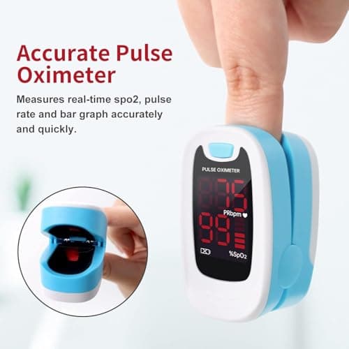 CONTEC LED CMS50M Pulse Oximeter,SpO2 and PR Value Waveform Blood Oxygen, Neck/Wrist Cord 5