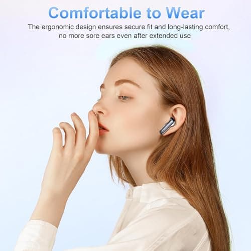 Wireless Earbuds, Bluetooth 5.3 Headphones in Ear with HiFi Stereo Deep Bass, 4 ENC Noise Cancelling Mic Wireless Earphones 40H Playtime, in-Ear Earbud Bluetooth Dual LED Display IP7 Waterproof, USB-C 6