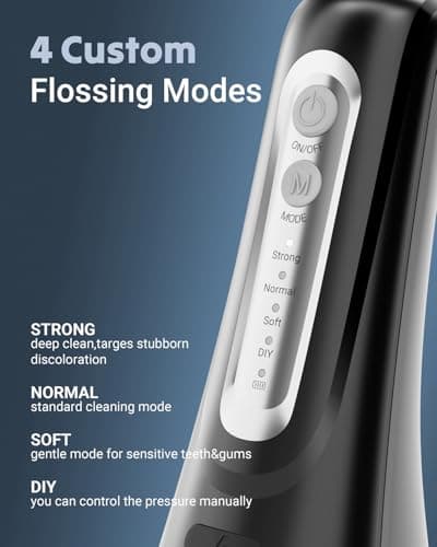 FUMEIKANG Water Flosser & Electric Toothbrush for Adults Oral Irrigator & Sonic Toothbrush 2-1 Oral Clean Kit (Black) 5