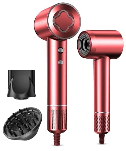 Ionic Hair Dryer with 150000 RPM Motor for Frizz Control & Shiny Hair, Brick Red