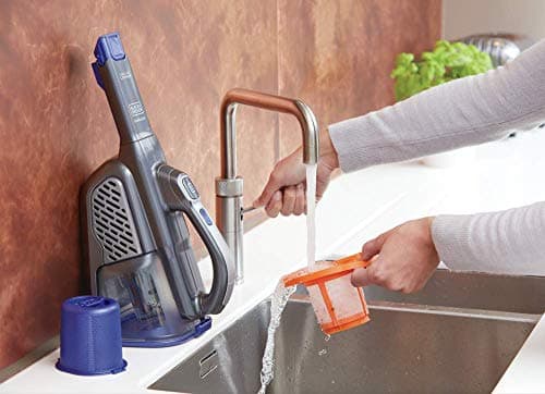 BLACK+DECKER dust buster Handheld Vacuum Cordless, Pet Hair Vacuum, Portable for Home and Car with Pet Brush, Rechargeable, Powerful Suction, Washable Bowl Filter,furbuster AdvancedClean (HHVK515JP07) 14