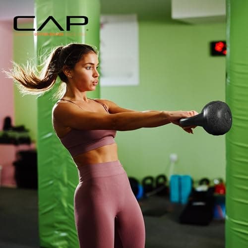 CAP Barbell 45 LB Cement Kettlebell Set – 10 lb, 15 lb & 20 lb Vinyl-Coated Kettlebells for Strength Training, Cardio, Cross Training & Home Gym Workouts 8
