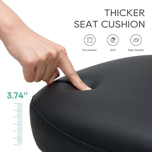 MALOL Drafting Chair-Tall Office Chair 275lbs, Standing Desk Chair with Adjustable Footrest Ring, Wide Seat, Thick Cushion and Back, High Office Counter Desk Chair for Home Bar Kitchen Shop, Black 5