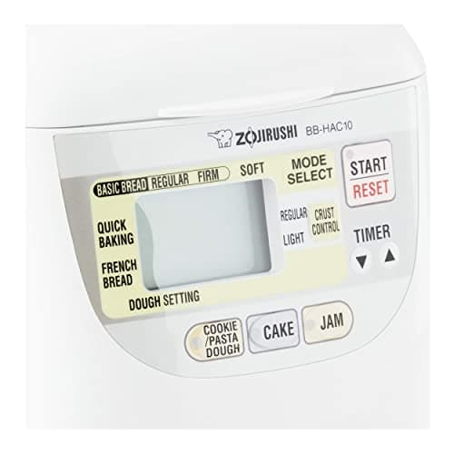 Zojirushi BB-HAC10 Home Bakery 1-Pound-Loaf Programmable Mini Breadmaker, White 7