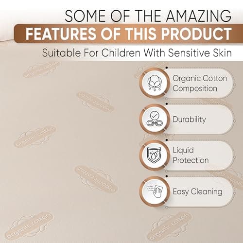 Waterproof Organic Mattress Protector Twin Size – Soft OCS Certified Organic Cotton Surface – Noiseless & Breathable 250 GSM Pad Cover – Deep Pocket Fitted Design 5