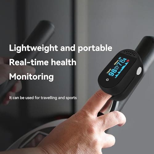 ACMC Oximeter, Features Oximeter with Alarm, Fingertip Pulse Oximeter with Alarm, Features Alarm & OLED Large Screen & Lanyard Black 5