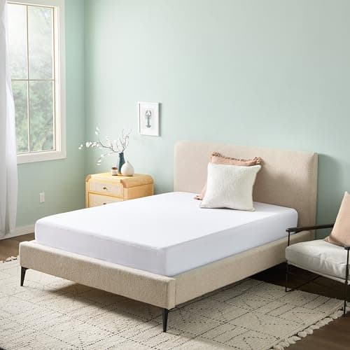 Linenspa 5-Sided Waterproof Mattress Protector – Breathable, Fitted Sheet Style, Machine Washable – Twin Size Mattress Protector, White 7