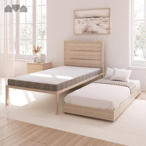 Milliard Memory Foam 5 Inch Narrow Cot Mattress,74" x 31" Cot for Bunk Bed, Daybed, Trundle, Or Bed Replacement, Narrow Trundle RV Compatible, Medium Firm Foam with Washable Cover (2 Pack) 5