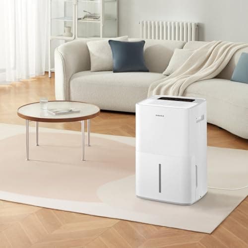 Amana 50-Pint Portable Dehumidifier with Pump for Basement, Garage, Living Room, Attic, 115V, with Auto-Shutoff and Timer, Energy Star, White 3