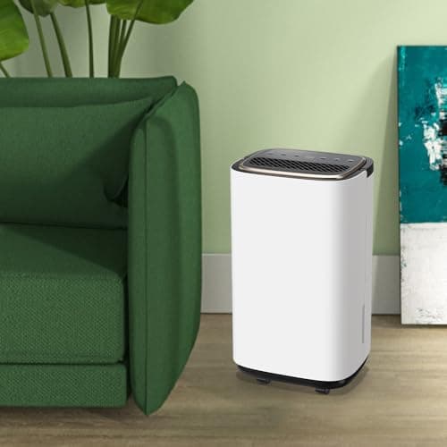 WANAI 30 Pints Dehumidifier for Basements with Drain Hose, 2500 Sq.Ft Dehumidifiers Auto Drain or Manual Drainage, Small Dehumidifier for Home Bedroom Bathroom with 2.2L Water Tank, 3 Modes, 24Timer 8