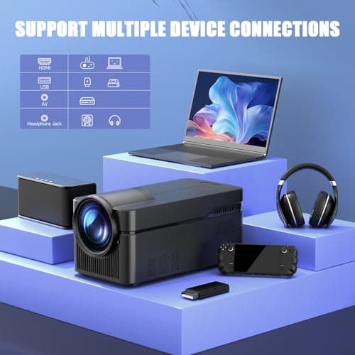 [Electric Focus] Smart Projector 4K Support 700 ANSI, Mini Projector with Wifi and Bluetooth, Ultra Short Throw, Built-in Android 13, Auto Correction Proyector for Home Theater/Outdoor HY450NTV 6
